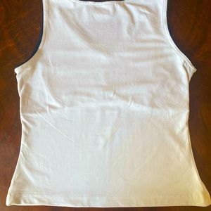 White no sleeve top